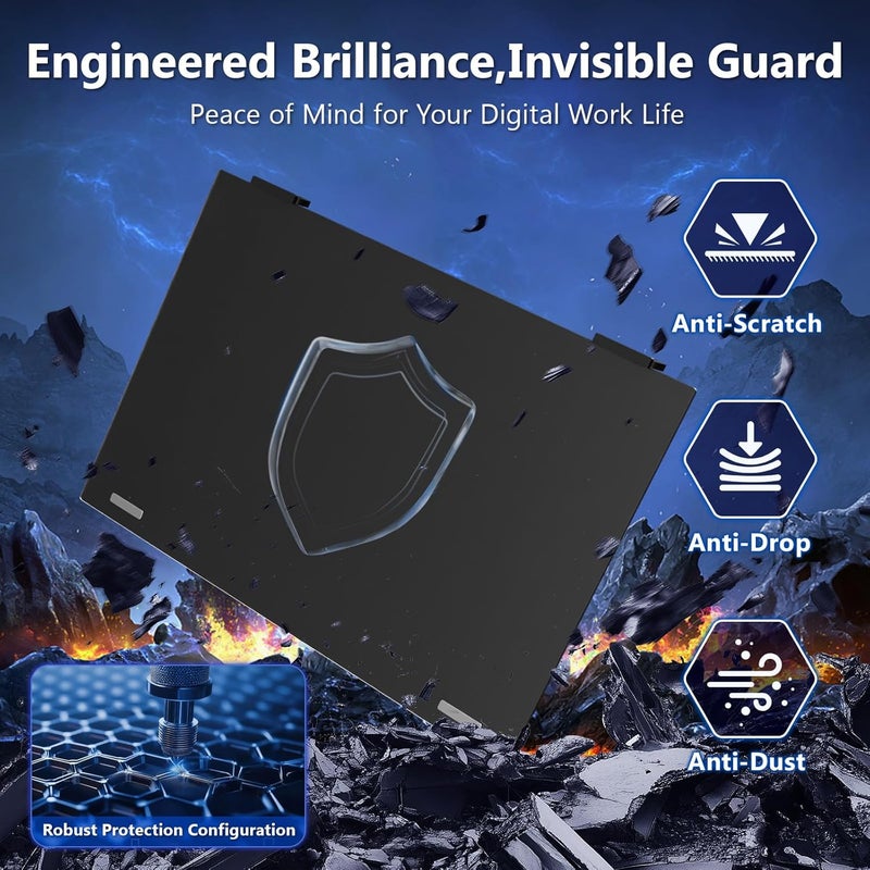JEEETINTX Magnetic 22 Inch Computer Privacy Screen for 16:9 Aspect Ratio Widescreen Monitor, Eye Protection Anti Glare Blue Light Privacy Filter Shield, Removable Hanging 22in Protector - Image 3